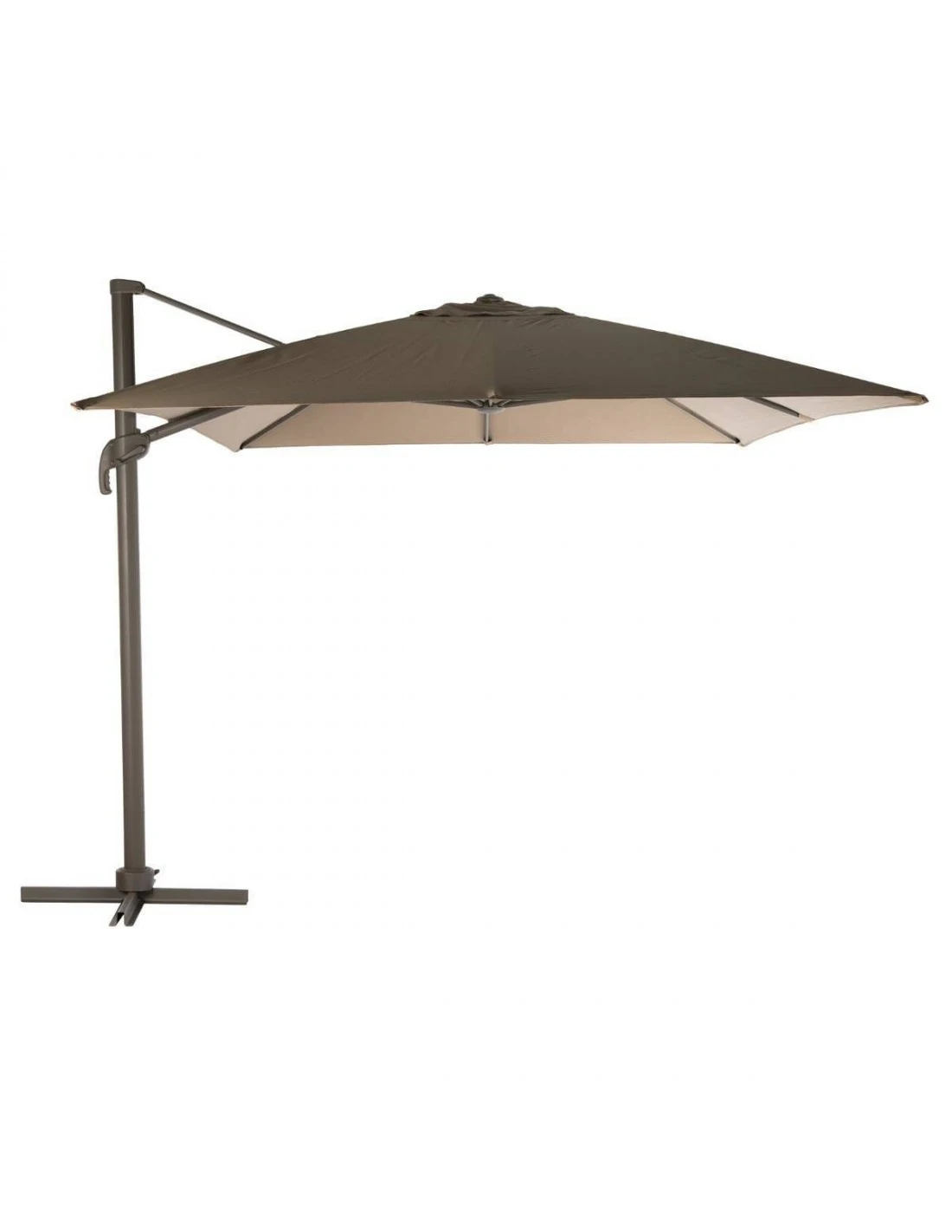 Parasol Déporté Carré Eléa 3 X 3 M - Toile Polyester 250g/m² - Noisette / Tonka 1 Parasol Déporté Carré Eléa 3 X 3 M - Toile Polyester 250g/m² - Noisette / Tonka