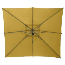 Parasol Déporté Carré Manoa 2.5x2.5 M - Acier Et Polyester - Moutarde 8 Parasol Déporté Carré Manoa 2.5x2.5 M - Acier Et Polyester - Moutarde -Verger Magique Soldes Boutique parasol deporte carre manoa 25x25 m acier et polyester moutarde 3