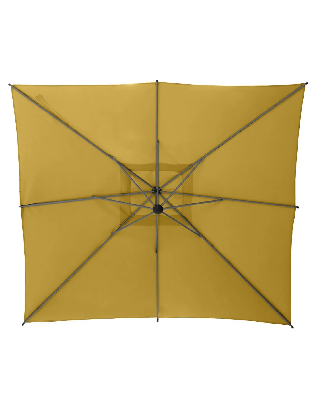 Parasol Déporté Carré Manoa 2.5x2.5 M - Acier Et Polyester - Moutarde 4 Parasol Déporté Carré Manoa 2.5x2.5 M - Acier Et Polyester - Moutarde – Image 4