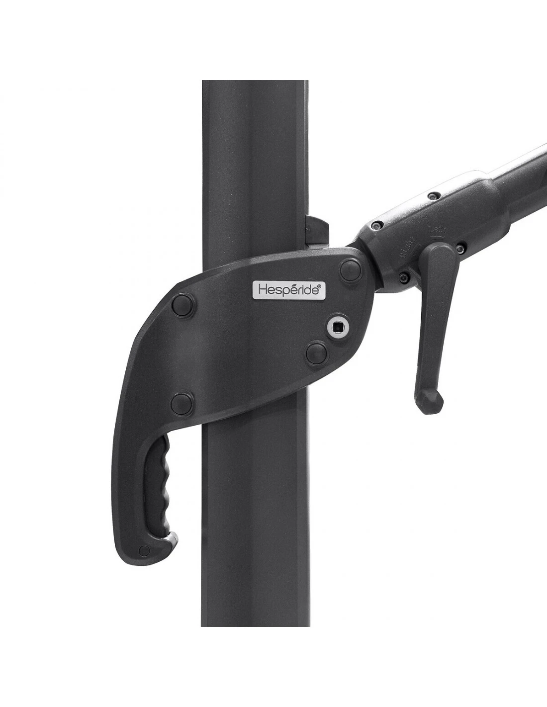 Parasol Déporté Éléa 3 X 4 M - Graphite / Bleu Canard 3 Parasol Déporté Éléa 3 X 4 M - Graphite / Bleu Canard – Image 3