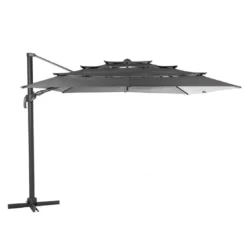 Parasol Déporté Eléa 3 X 4 M Multi-toiles Ardoise