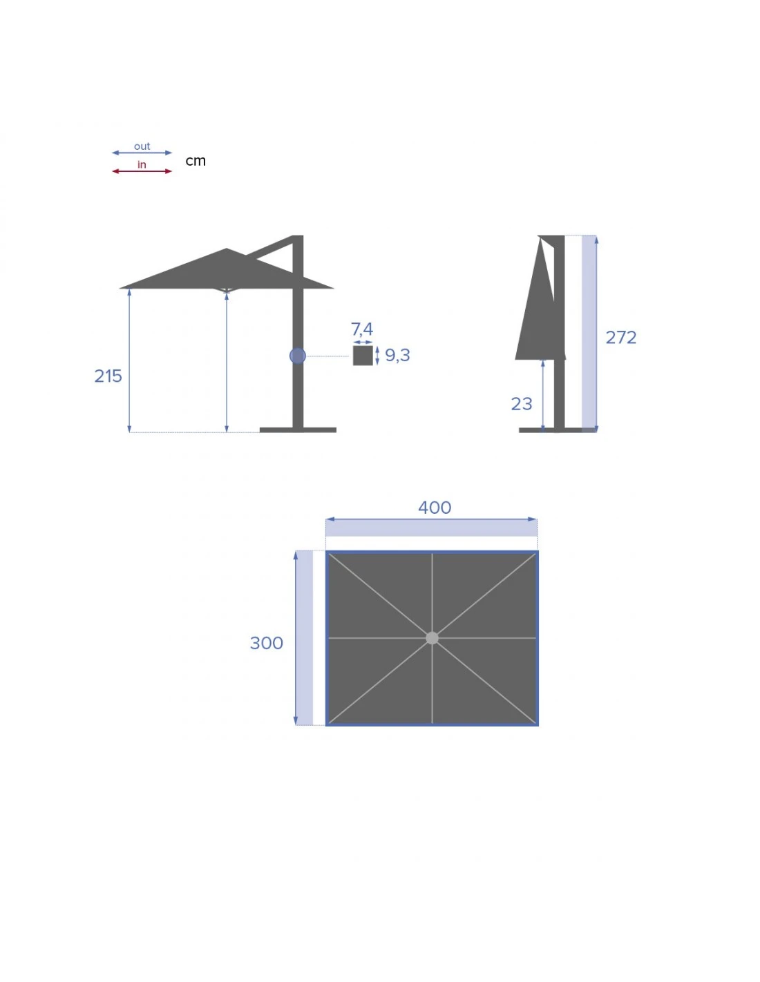 Parasol Déporté Éléa 3 X 4 M - Noisette / Tonka 11 Parasol Déporté Éléa 3 X 4 M - Noisette / Tonka – Image 11