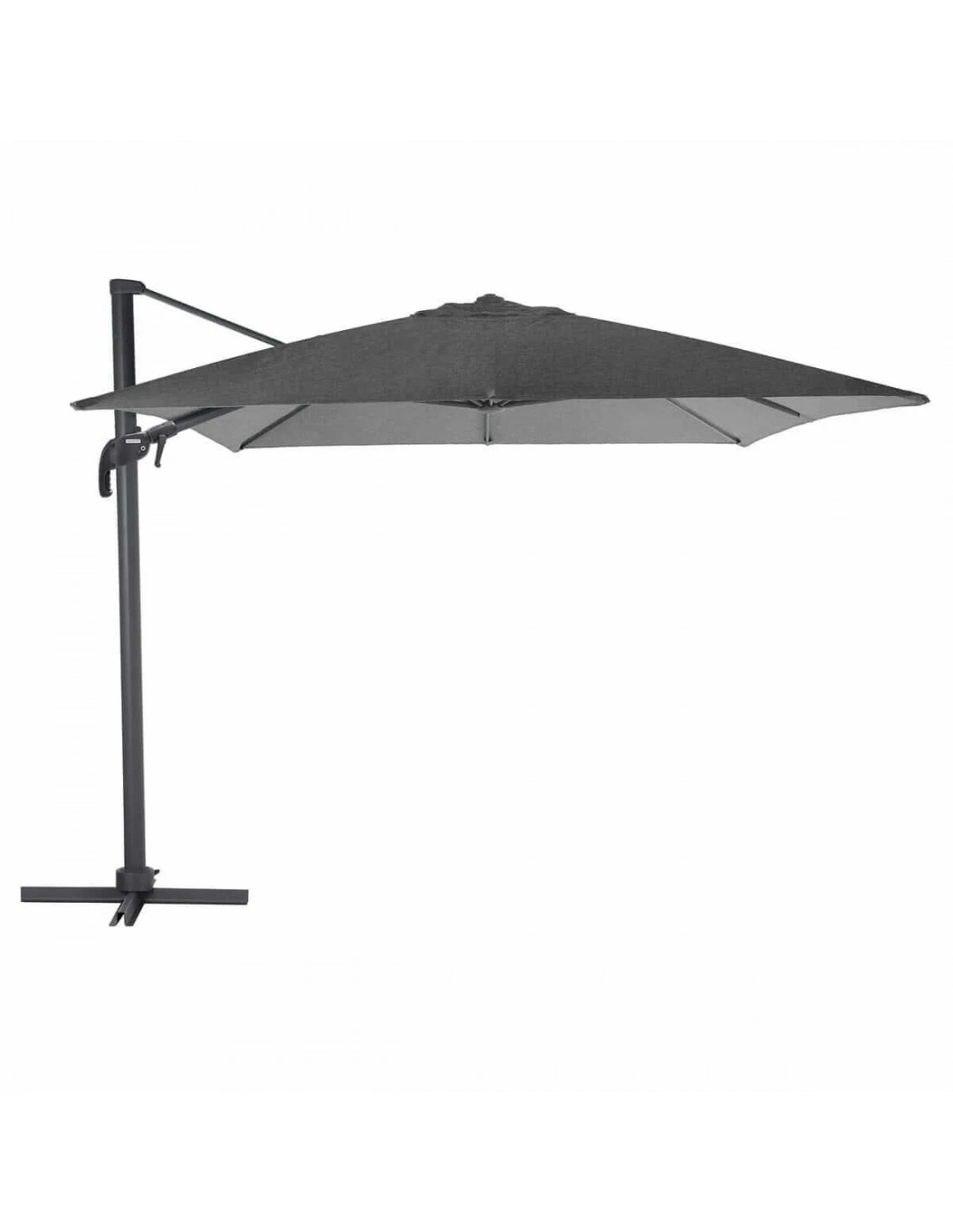 Parasol Déporté Elea 3x3 M Toile Olifen Anthracite 2 Parasol Déporté Elea 3x3 M Toile Olifen Anthracite – Image 2