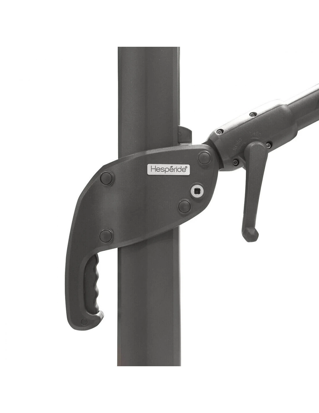 Parasol Déporté Elea 3x3 M Toile Olifen Anthracite 5 Parasol Déporté Elea 3x3 M Toile Olifen Anthracite – Image 5