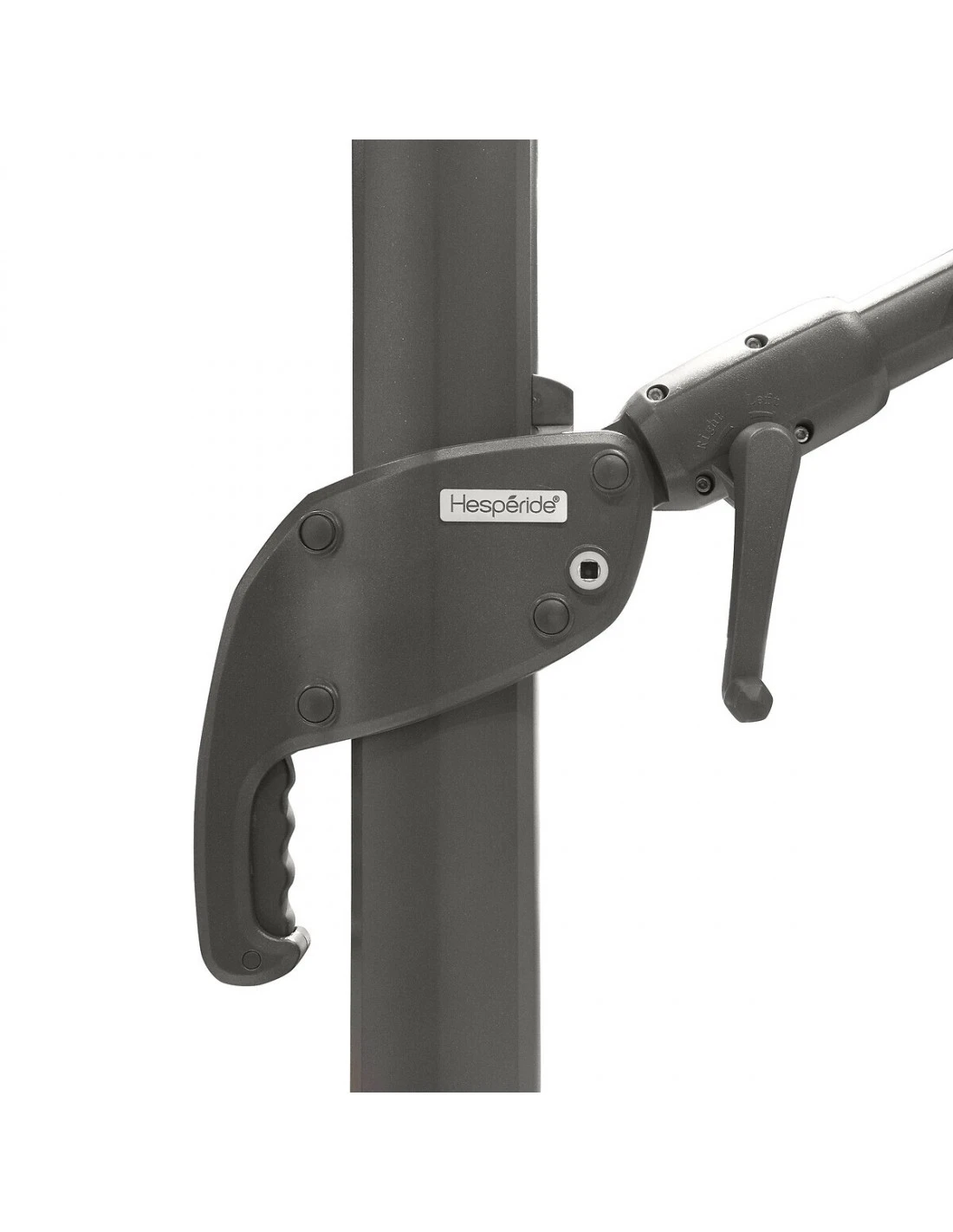 Parasol Déporté Eléa L.3 X P.4 M - Aluminium Et Toile Oléfine - Anthracite 6 Parasol Déporté Eléa L.3 X P.4 M - Aluminium Et Toile Oléfine - Anthracite – Image 6