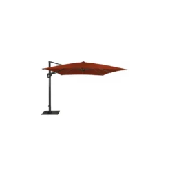 Parasol Déporté Elios Sunbrella - 3 X 3 M - Orientable - Sienne