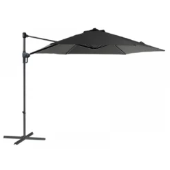 Parasol Déporté En Acier Push Up D.300 Cm - Gris