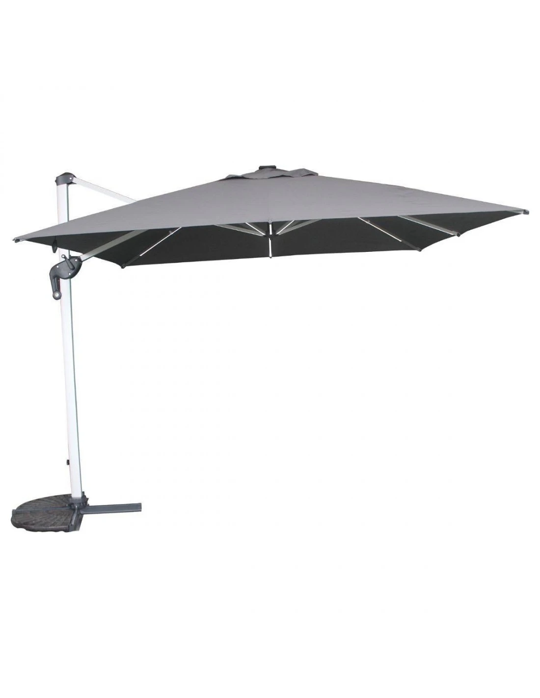 Parasol Déporté Équador 3x3 M Ardoise Avec LED 2 Parasol Déporté Équador 3x3 M Ardoise Avec LED – Image 2
