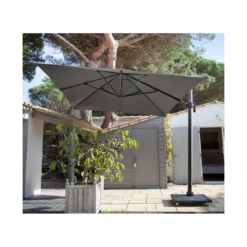 Parasol Déporté 3 X 4 M NH20 Inclinable Et Rotatif - Bleu 12 Parasol Déporté 3 X 4 M NH20 Inclinable Et Rotatif - Bleu -Verger Magique Soldes Boutique parasol deporte grey 3 x 4m nh inclinable et rotatif proloisirs 4