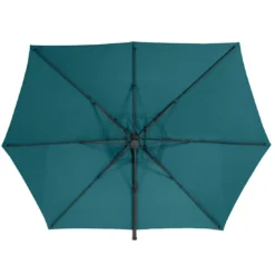 Parasol Déporté Hexagonal Éléa 3 X 4,2 M - Toile Polyester - Bleu Canard -Verger Magique Soldes Boutique parasol deporte hexagonal elea 3 x 42 m toile polyester bleu canard 3