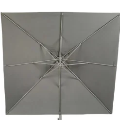 Parasol Déporté Janeiro Carré 2,5 X 2,5 M - Aluminium Et Toile Polyester - Gris Cendré 9 Parasol Déporté Janeiro Carré 2,5 X 2,5 M - Aluminium Et Toile Polyester - Gris Cendré -Verger Magique Soldes Boutique parasol deporte janeiro carre 25 x 25 m aluminium et toile polyester gris cendre 2