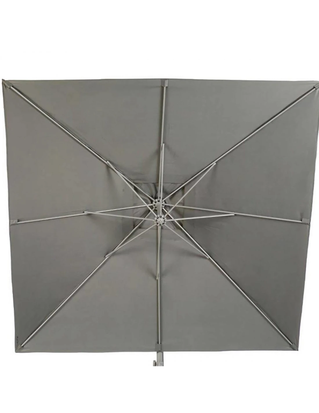 Parasol Déporté Janeiro Carré 2,5 X 2,5 M - Aluminium Et Toile Polyester - Gris Cendré 3 Parasol Déporté Janeiro Carré 2,5 X 2,5 M - Aluminium Et Toile Polyester - Gris Cendré – Image 3