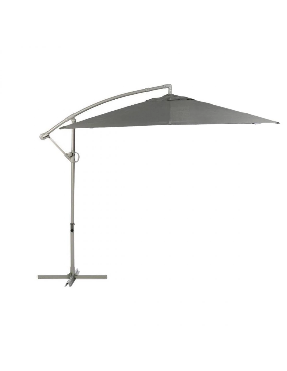 Parasol Déporté Janeiro Carré 2,5 X 2,5 M - Aluminium Et Toile Polyester - Gris Cendré 1 Parasol Déporté Janeiro Carré 2,5 X 2,5 M - Aluminium Et Toile Polyester - Gris Cendré