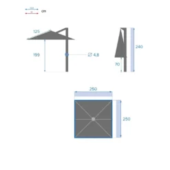 Parasol Déporté Janeiro Carré 2,5 X 2,5 M - Aluminium Et Toile Polyester - Taupe 13 Parasol Déporté Janeiro Carré 2,5 X 2,5 M - Aluminium Et Toile Polyester - Taupe -Verger Magique Soldes Boutique parasol deporte janeiro carre 25 x 25 m aluminium et toile polyester taupe 6