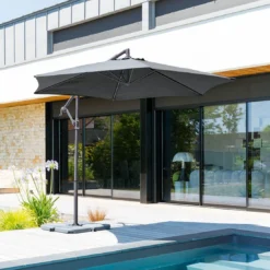 Parasol Déporté Janeiro Rond Ø3m - Aluminium Et Polyester