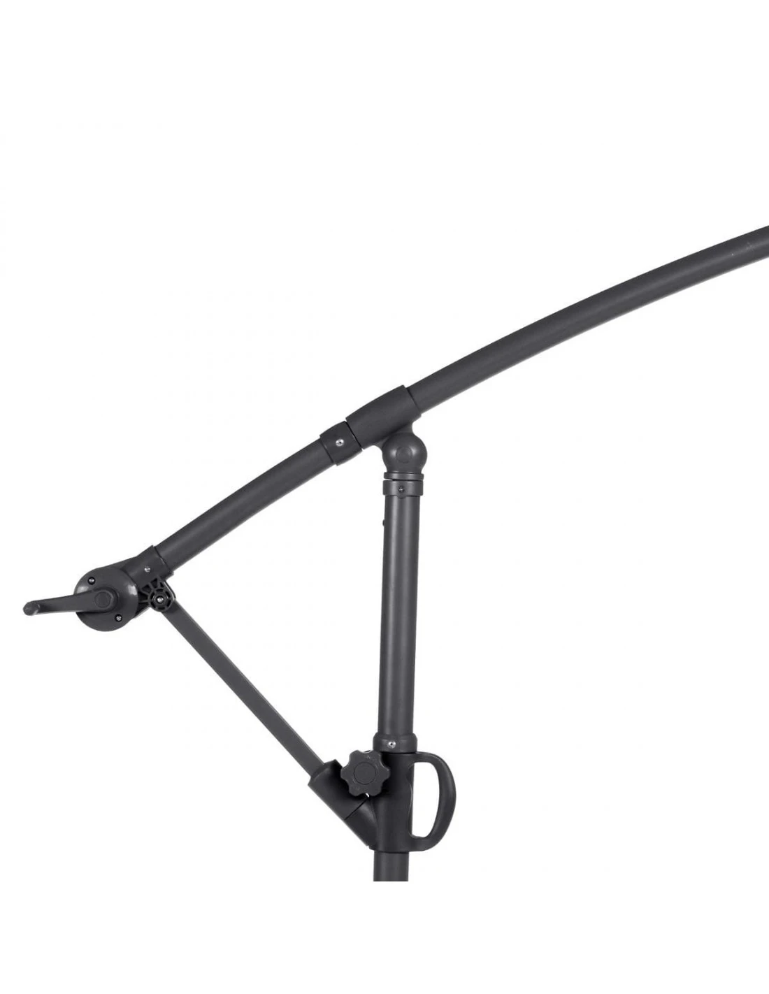 Parasol Déporté Janeiro Rond Ø3m - Aluminium Et Polyester 7 Parasol Déporté Janeiro Rond Ø3m - Aluminium Et Polyester – Image 7