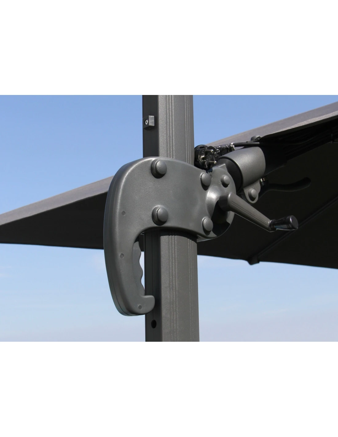 Parasol Déporté NH20 3x3 M En Aluminium Orientable, Inclinable Et Rotatif - Curry 3 Parasol Déporté NH20 3x3 M En Aluminium Orientable, Inclinable Et Rotatif - Curry – Image 3