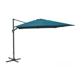Parasol Déporté NH20 3x3 M En Aluminium Orientable, Inclinable Et Rotatif - Bleu