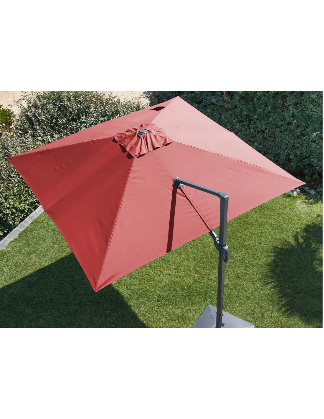 Parasol Déporté NH20 3x3 M En Aluminium Orientable, Inclinable Et Rotatif - Paprika 2 Parasol Déporté NH20 3x3 M En Aluminium Orientable, Inclinable Et Rotatif - Paprika – Image 2