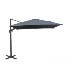 Parasol Déporté NH20 3x3 M En Aluminium Orientable, Inclinable Et Rotatif - Gris