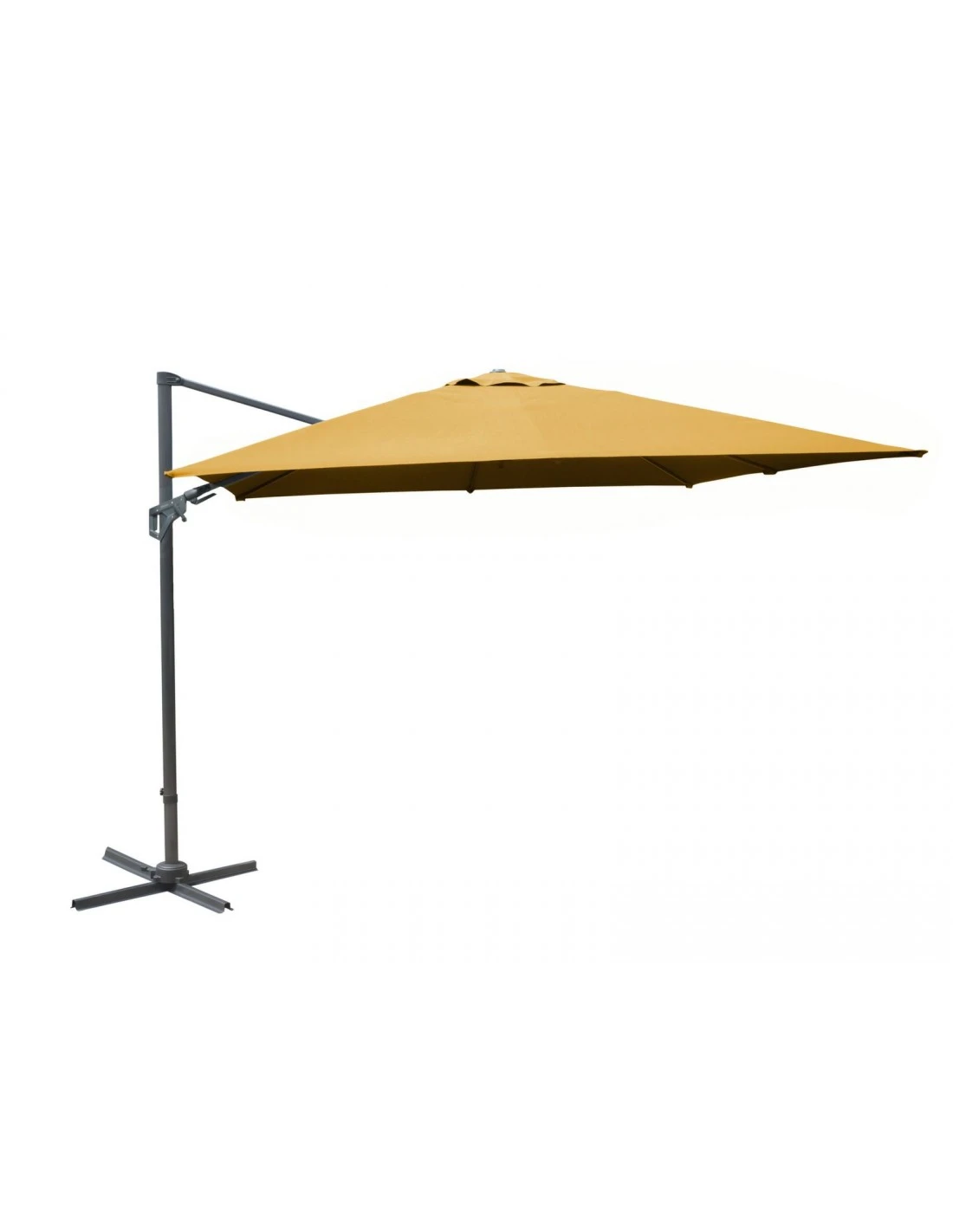 Parasol Déporté NH20 3x3 M En Aluminium Orientable, Inclinable Et Rotatif - Curry 1 Parasol Déporté NH20 3x3 M En Aluminium Orientable, Inclinable Et Rotatif - Curry