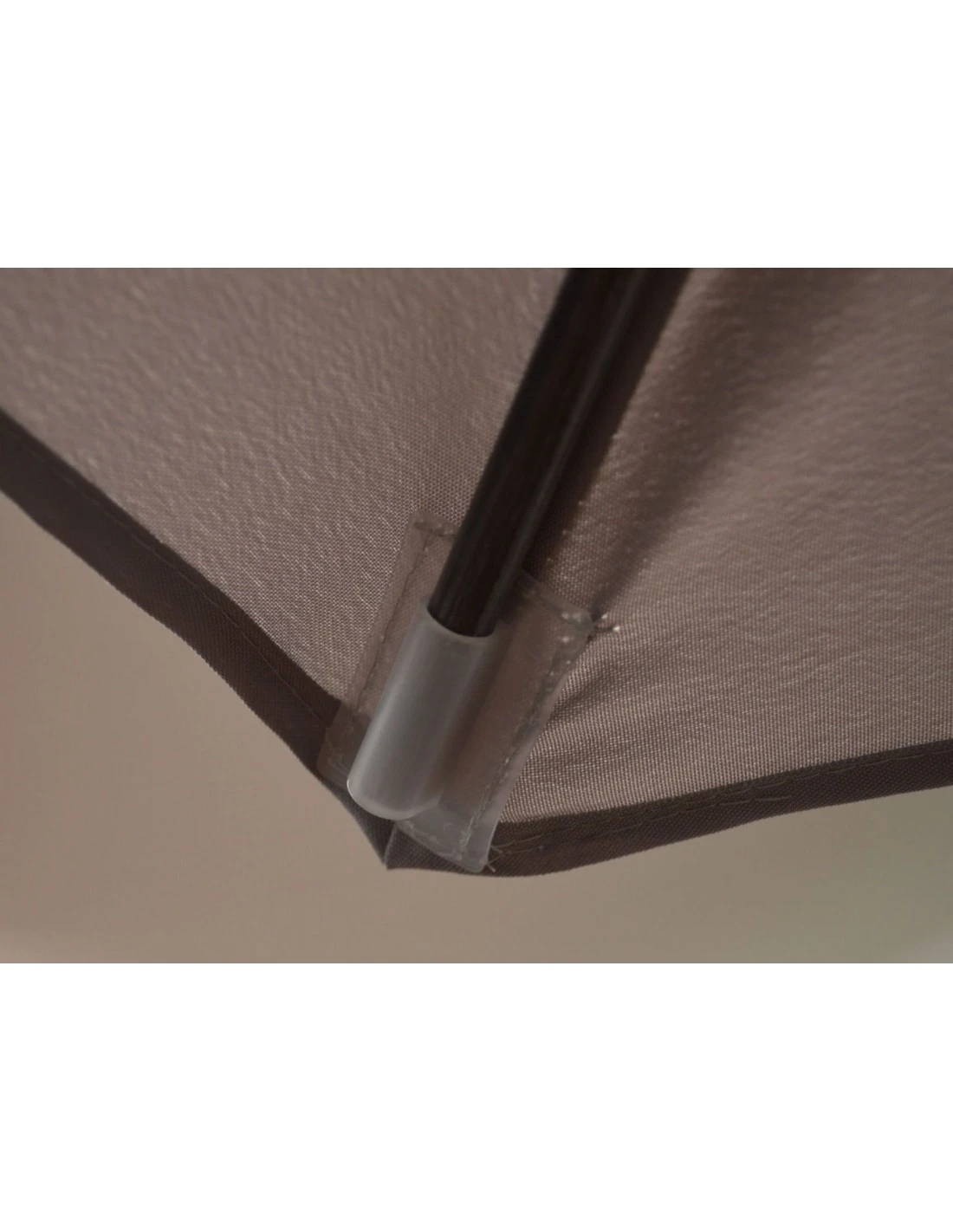 Parasol Déporté Ø 300 Cm En Aluminium Et Toile Polyester - Gris 5 Parasol Déporté Ø 300 Cm En Aluminium Et Toile Polyester - Gris – Image 5