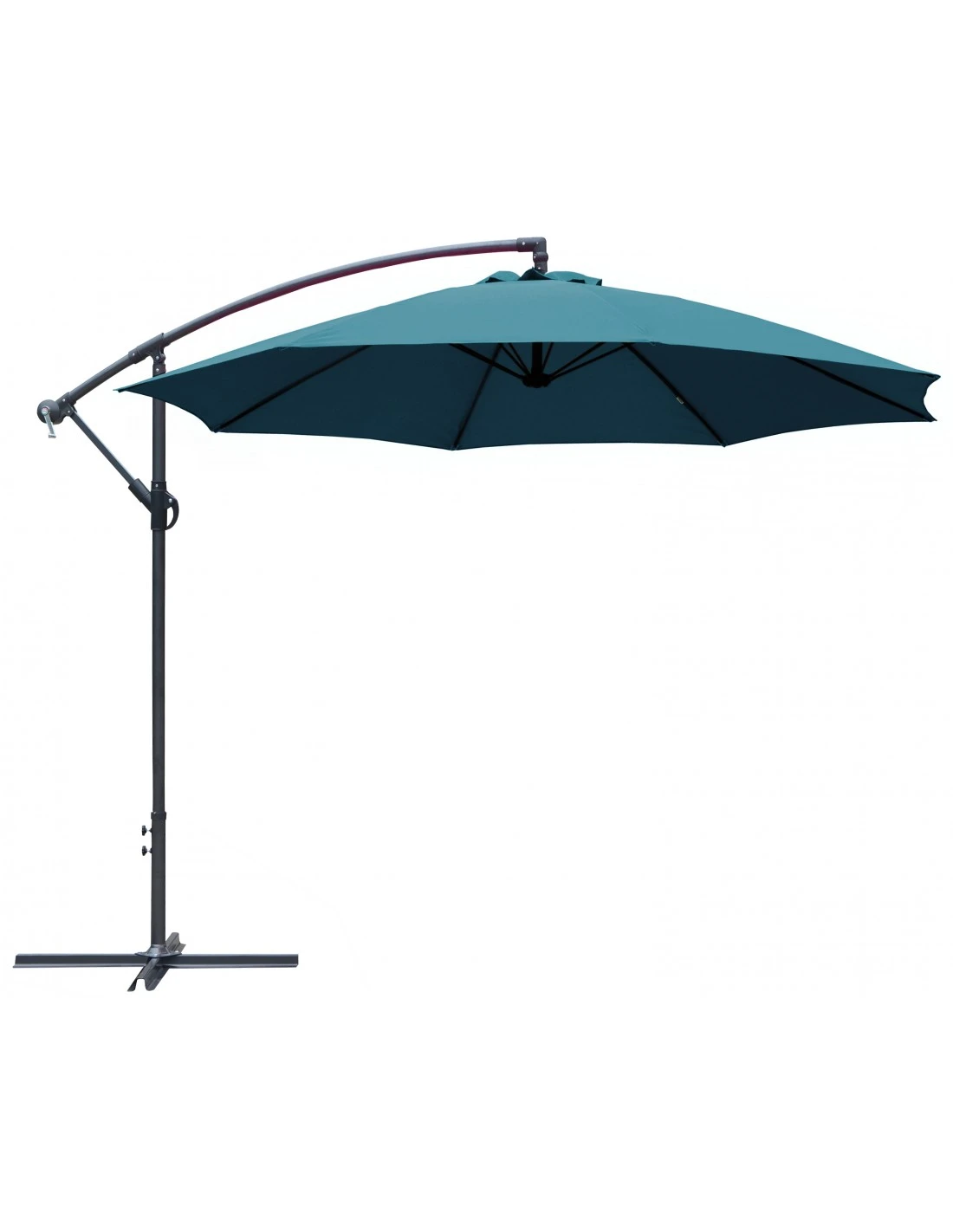 Parasol Déporté Ø 300 Cm En Aluminium Et Toile Polyester - Bleu 1 Parasol Déporté Ø 300 Cm En Aluminium Et Toile Polyester - Bleu