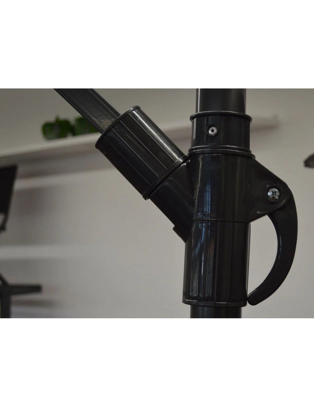 Parasol Déporté Ø 300 Cm En Aluminium Et Toile Polyester - Bleu 2 Parasol Déporté Ø 300 Cm En Aluminium Et Toile Polyester - Bleu – Image 2