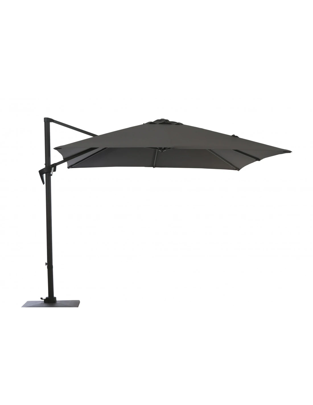 Parasol Déporté Roma 3 X 3 M - Aluminium Et Polyester - Inclinable Et Orientable - Grey / Gris 1 Parasol Déporté Roma 3 X 3 M - Aluminium Et Polyester - Inclinable Et Orientable - Grey / Gris