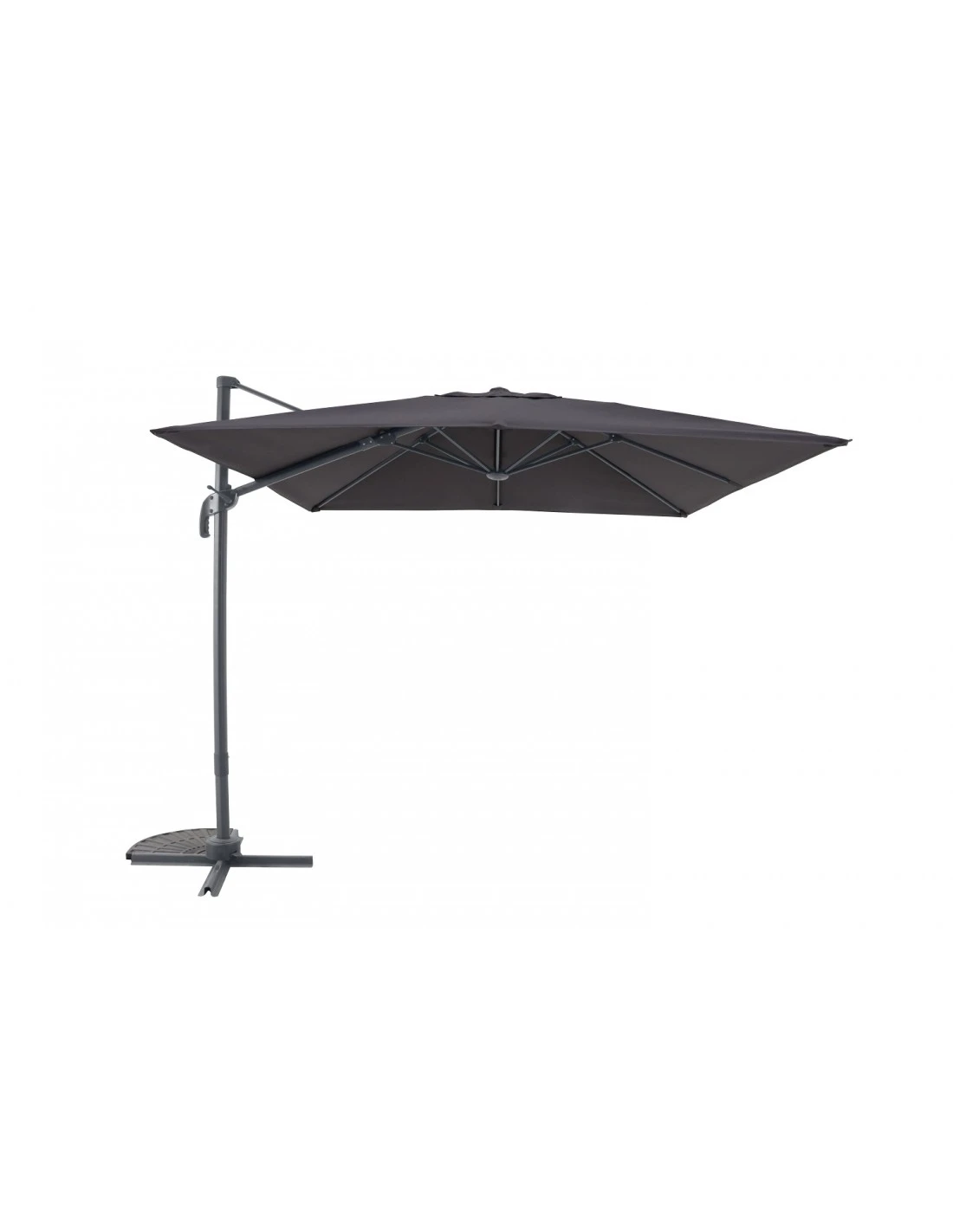 Parasol Déporté Samos En Aluminium 2.5 X 2.5 M - Anthracite 1 Parasol Déporté Samos En Aluminium 2.5 X 2.5 M - Anthracite