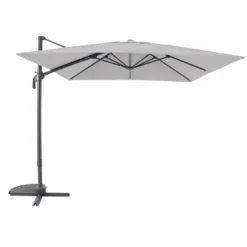 Parasol Déporté Samos En Aluminium 2.5 X 2.5 M - Gris Clair
