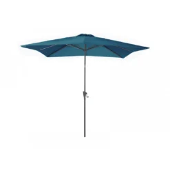 Parasol En Aluminium Droit 2.5 X 2.5 Inclinable à Manivelle - Bleu