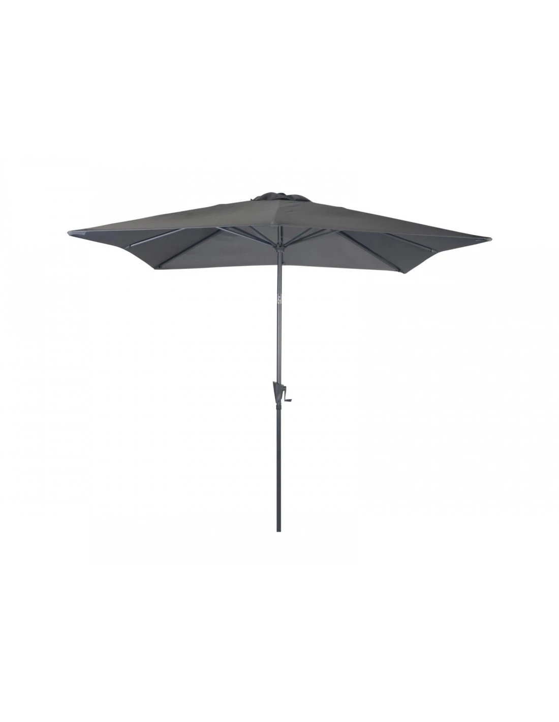 Parasol Droit 2.5 X 2.5 M En Aluminium à Manivelle - Gris 1 Parasol Droit 2.5 X 2.5 M En Aluminium à Manivelle - Gris