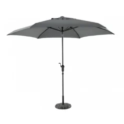 Parasol Droit à Manivelle Rond Ø 3m - Anthracite