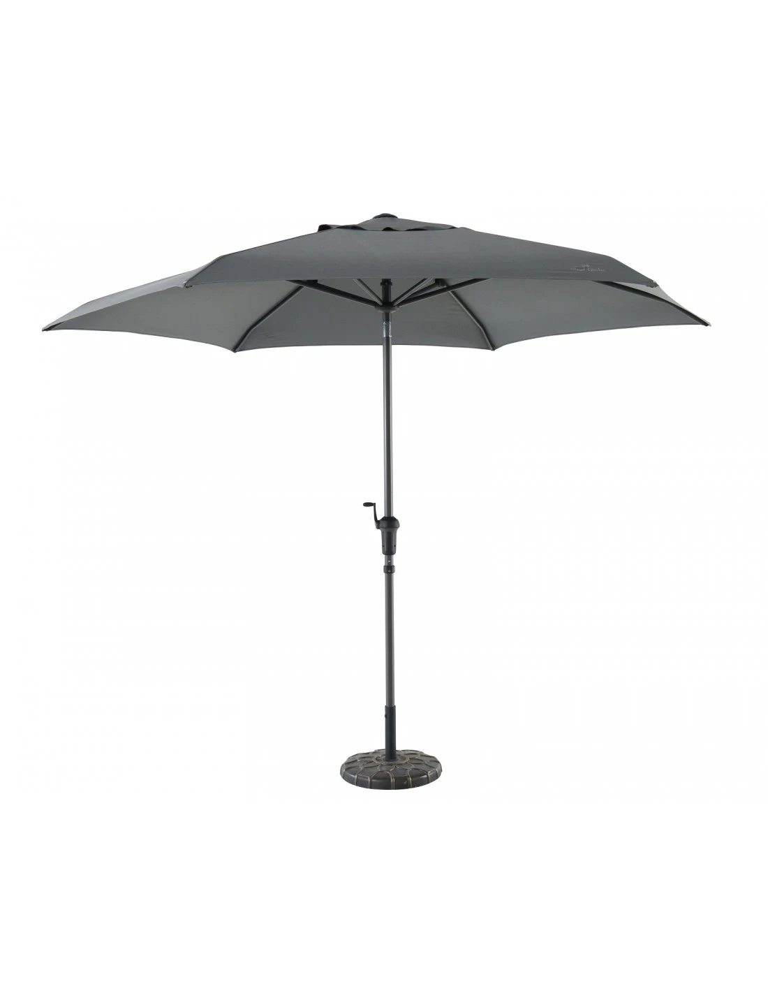 Parasol Droit à Manivelle Rond Ø 3m - Anthracite 1 Parasol Droit à Manivelle Rond Ø 3m - Anthracite