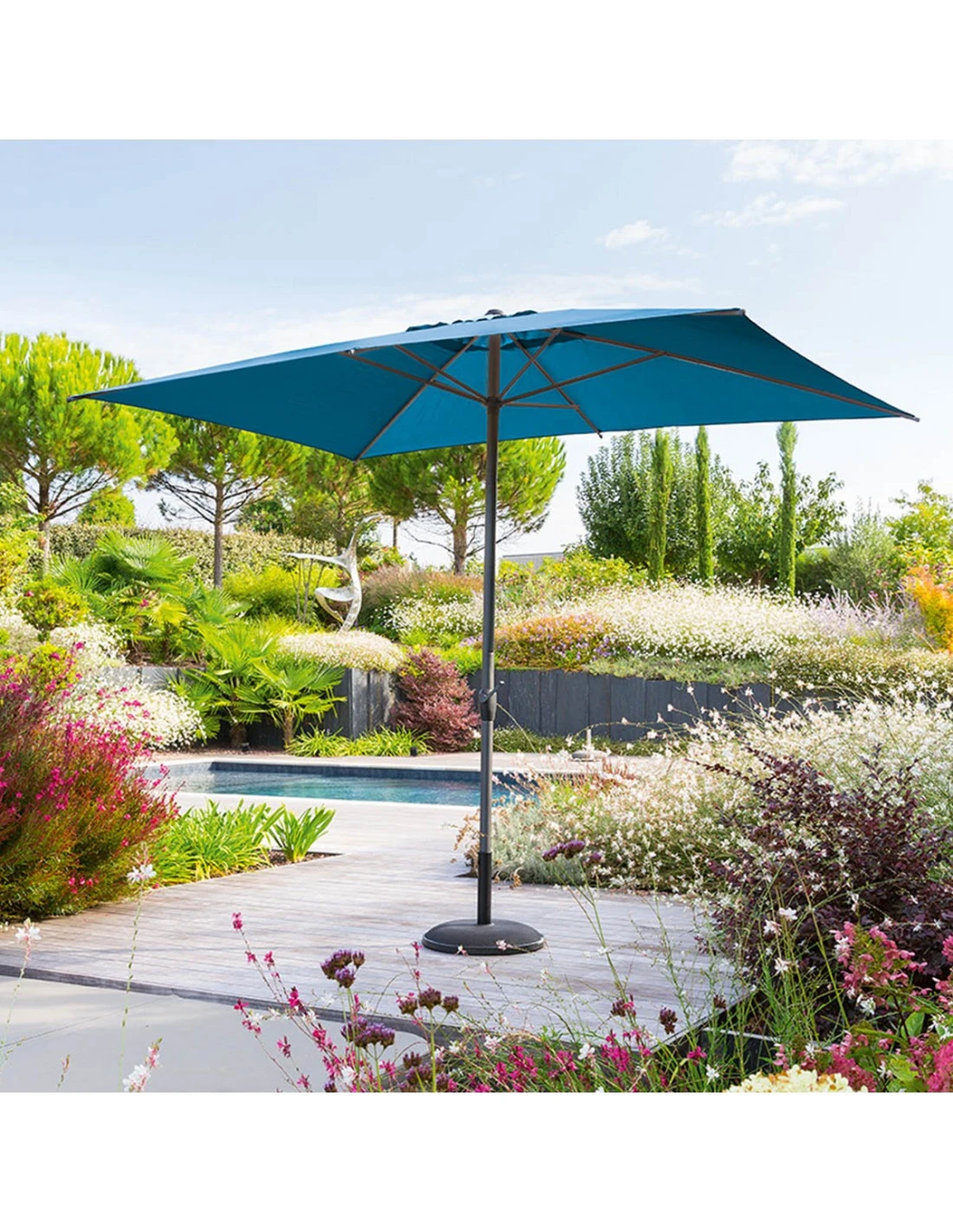 Parasol Droit Loompa Rectangulaire 2 X 3 M à Manivelle - Taupe 20 Parasol Droit Loompa Rectangulaire 2 X 3 M à Manivelle - Taupe – Image 20