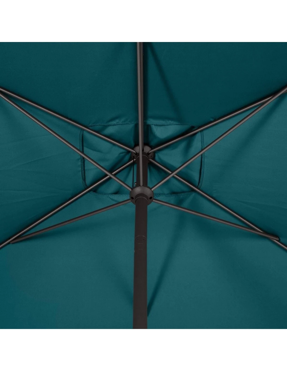 Parasol Droit Loompa Rectangulaire 2 X 3 M à Manivelle - Bleu Canard 6 Parasol Droit Loompa Rectangulaire 2 X 3 M à Manivelle - Bleu Canard – Image 6