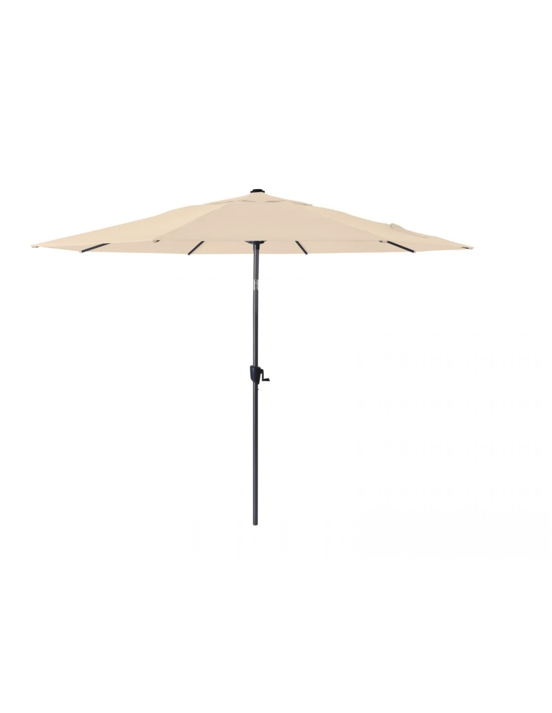 Parasol Droit ø 350 Cm En Aluminium Grey à Manivelle - Ecru 1 Parasol Droit ø 350 Cm En Aluminium Grey à Manivelle - Ecru