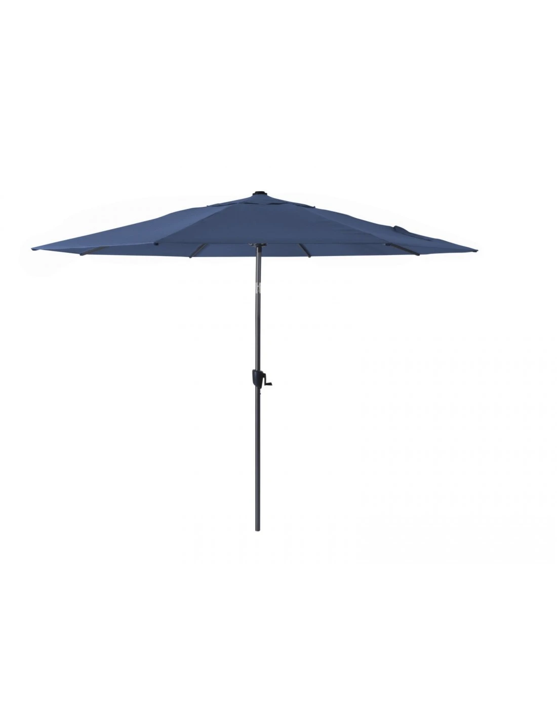 Parasol Droit ø 350 Cm En Aluminium Grey à Manivelle - Bleu 1 Parasol Droit ø 350 Cm En Aluminium Grey à Manivelle - Bleu
