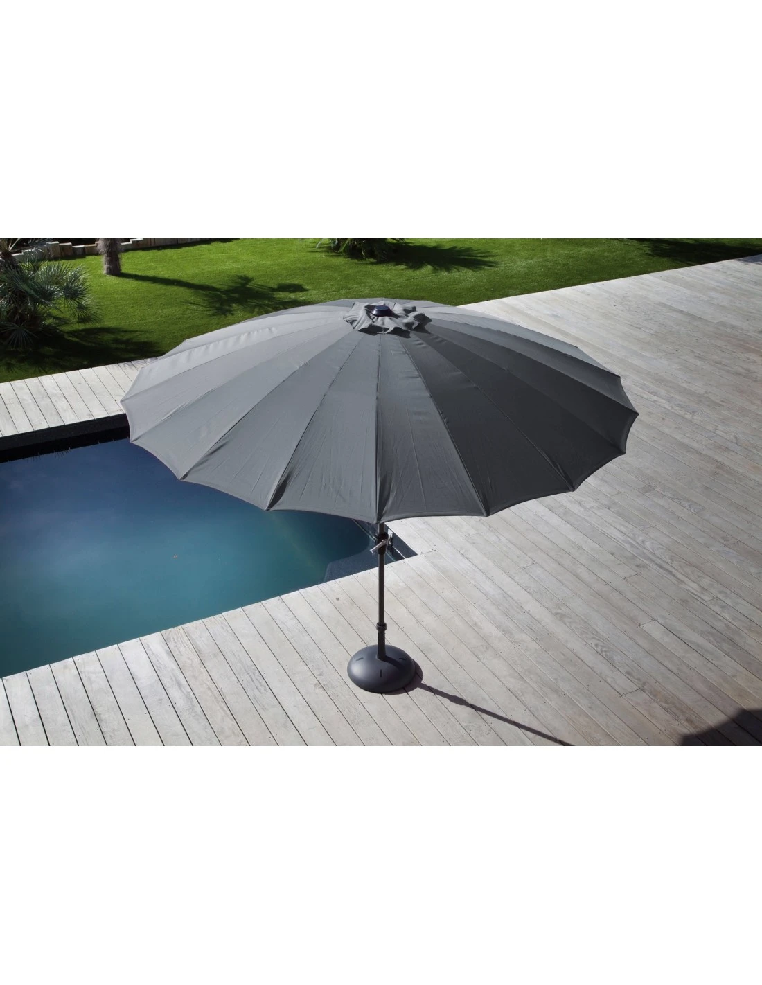 Parasol Droit Pagode D.3m Coloris Au Choix - Gris 2 Parasol Droit Pagode D.3m Coloris Au Choix - Gris – Image 2