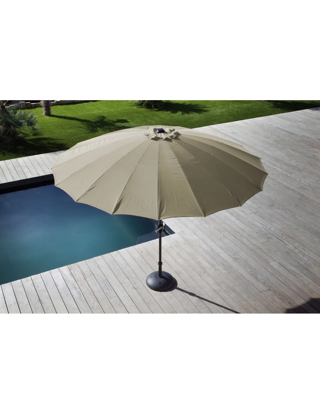 Parasol Droit Pagode D.3m Coloris Au Choix - Argile 3 Parasol Droit Pagode D.3m Coloris Au Choix - Argile – Image 3