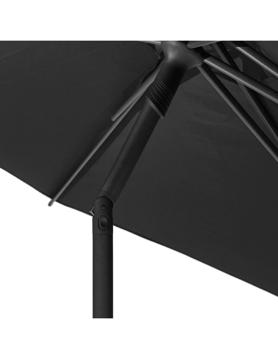Parasol Droit Rond Soya Ø2.7m - Acier Et Polyester - Ardoise 2 Parasol Droit Rond Soya Ø2.7m - Acier Et Polyester - Ardoise – Image 2
