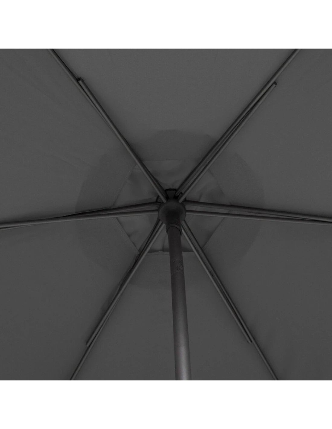 Parasol Droit Rond Soya Ø2.7m - Acier Et Polyester - Ardoise 3 Parasol Droit Rond Soya Ø2.7m - Acier Et Polyester - Ardoise – Image 3