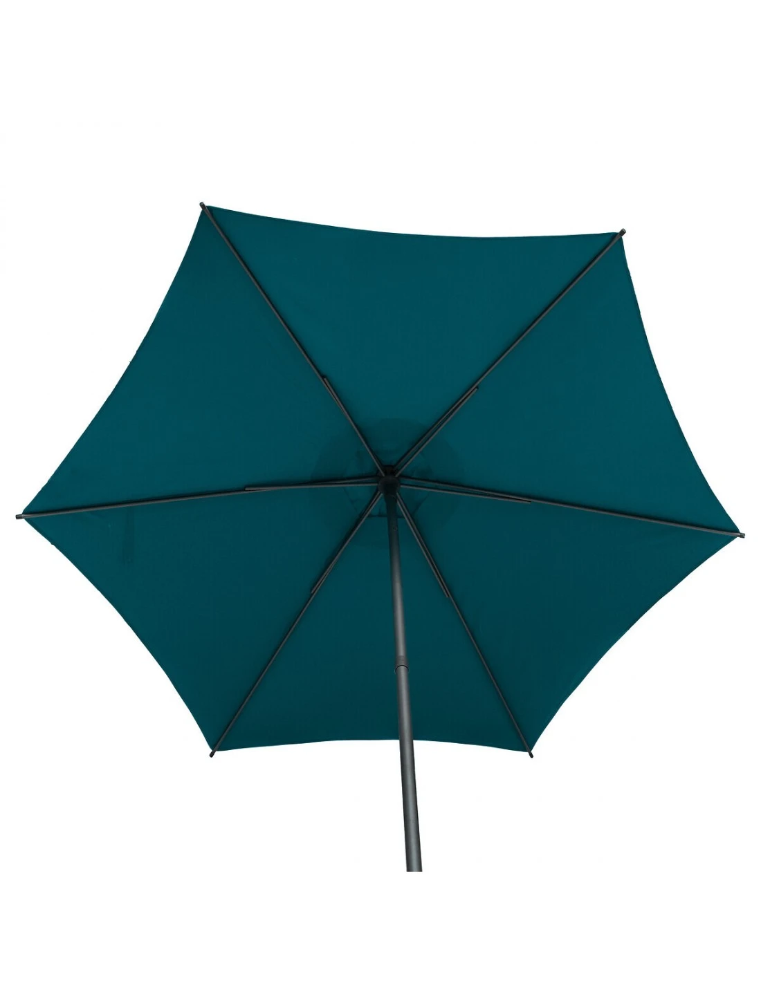 Parasol Droit Rond Soya Ø2.7m - Acier Et Polyester - Bleu Canard 5 Parasol Droit Rond Soya Ø2.7m - Acier Et Polyester - Bleu Canard – Image 5