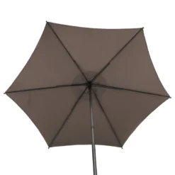 Parasol Droit Rond Soya Ø2.7m - Acier Et Polyester - Taupe 8 Parasol Droit Rond Soya Ø2.7m - Acier Et Polyester - Taupe -Verger Magique Soldes Boutique parasol droit rond soya o27m acier et polyester taupe 2