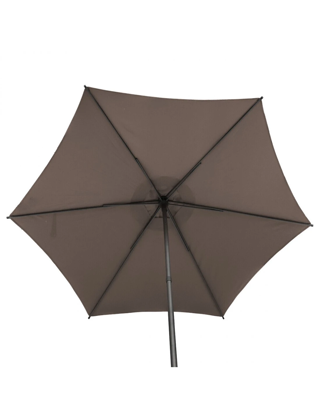 Parasol Droit Rond Soya Ø2.7m - Acier Et Polyester - Taupe 3 Parasol Droit Rond Soya Ø2.7m - Acier Et Polyester - Taupe – Image 3