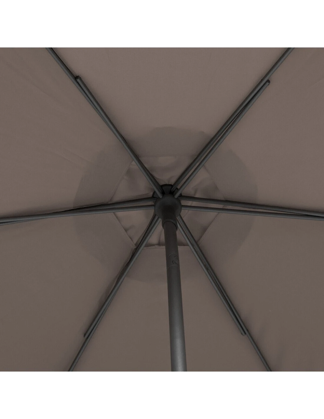 Parasol Droit Rond Soya Ø2.7m - Acier Et Polyester - Taupe 4 Parasol Droit Rond Soya Ø2.7m - Acier Et Polyester - Taupe – Image 4