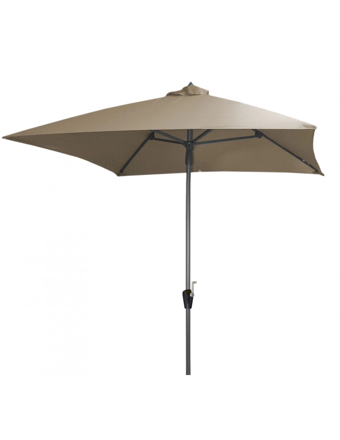Parasol En Aluminium Droit 2.5X2.5 Inclinable à Manivelle - Taupe 2 Parasol En Aluminium Droit 2.5X2.5 Inclinable à Manivelle - Taupe – Image 2