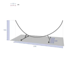 Pied De Hamac Demi-Lune - 330 X 110 X 130 Cm - Acier 8 Pied De Hamac Demi-Lune - 330 X 110 X 130 Cm - Acier -Verger Magique Soldes Boutique pied de hamac demi lune 330 x 110 x 130 cm acier 3