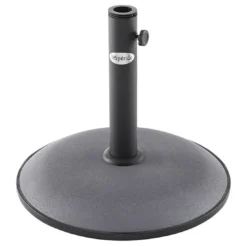 Pied De Parasol Béton Rond 15 Kg - D.45 X H.37,5 Cm - Gris